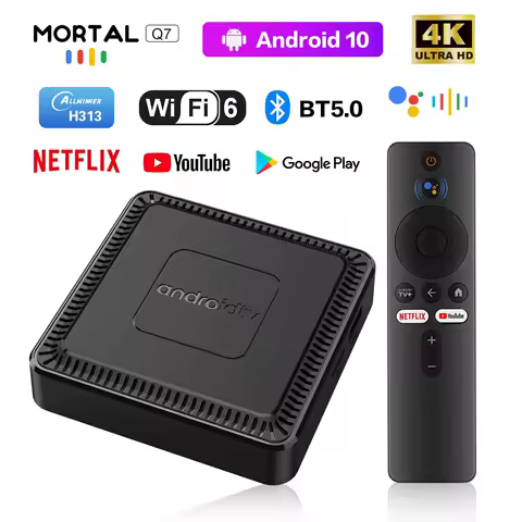 Mortal Q7 Smart TV Box Android 10 NETFLIX Youtube 2GB 16GB ROM Wifi 2.4 G 5G BT 5.0 4K HD Google Voice Media Player Set-top Box