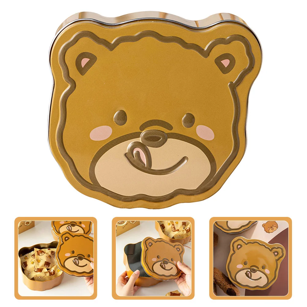 

2 Pcs Cookie Boxes Candy Large Tin Tins Metal Storage Bottles Empty Jar Dessert