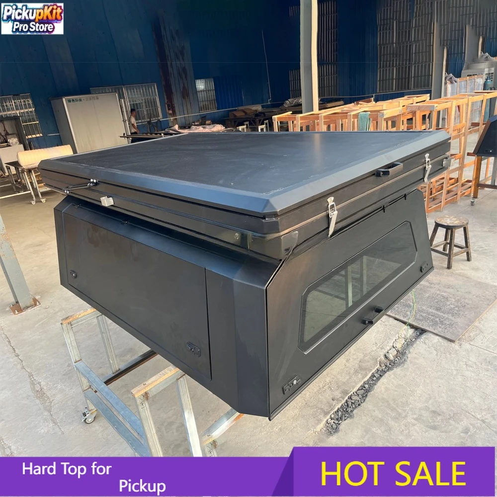

Premium Heavy Duty Waterproof Aluminum Alloy Steel Pickup Hardtop Topper With Roof Rack Camper Truck Canopy