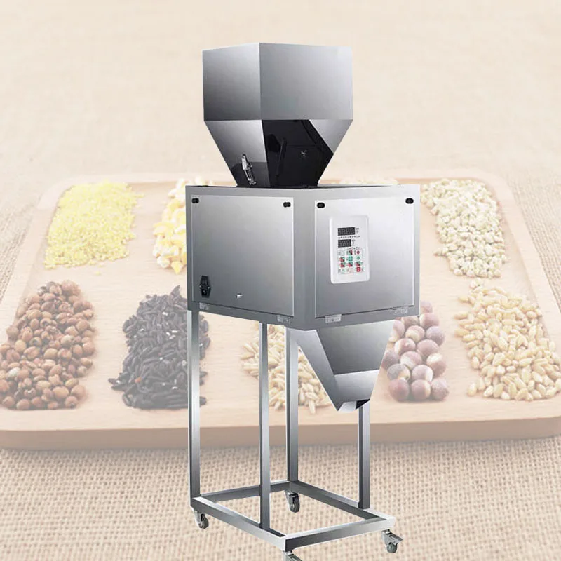 Granular Powder Filling Machine Food Materials Particle Flour Rice Weighing Packaging Machine 10-999g For Seeds Coffee Bean