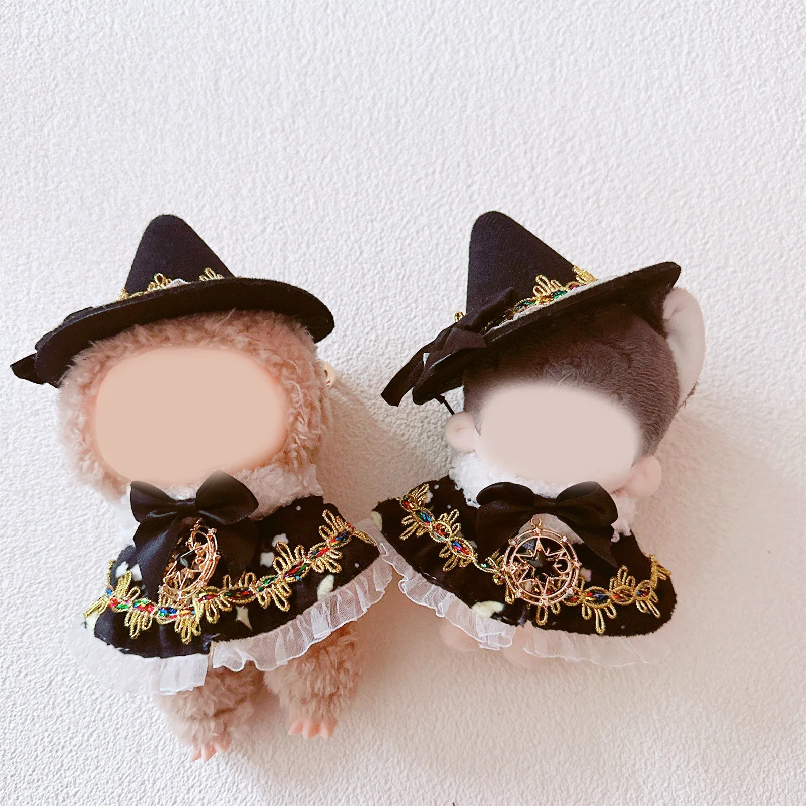 

Labubu Clothes Fashion Gothic Style Skirt Labubu Doll Clothes Pendant Little Devil Strap Skirt 15/17cm Plush Doll Universal