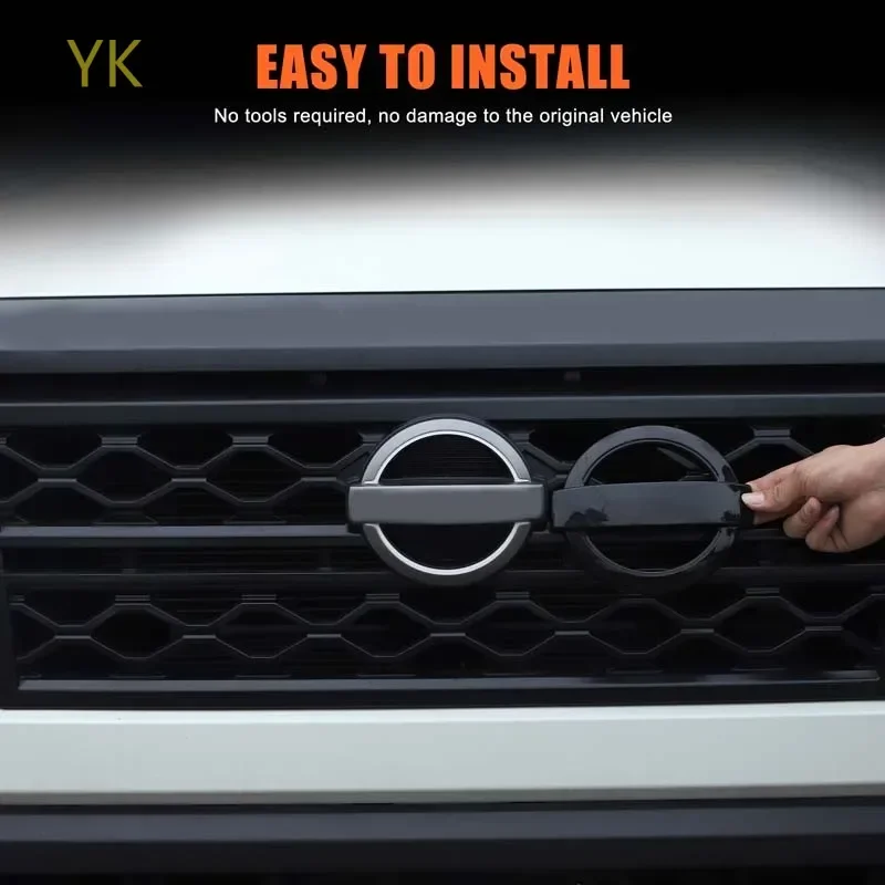 

Для Nissan Edge Frontier 2022-2025 ABS черненый черный автомобильный передний и задний чехол с логотипом, декоративные автомобильные аксессуары