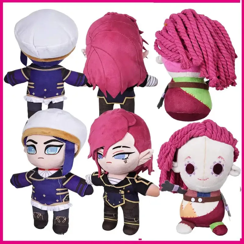 

Caitlyn Vi Plush Plushies For Children Game LoL Cosplay Mascot Figurine Props Xmas Birthday Gifts Halloween Carnival Party Decor