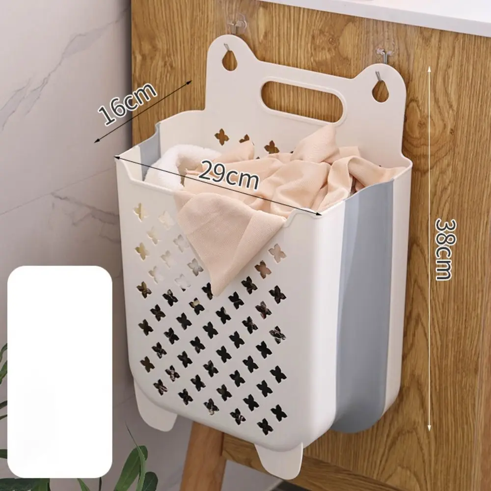 Foldable Laundry Basket Large Capacity Wall Mounted Dirty Clothes Basket Convenient to Use Save Space Clothing Storage Basket