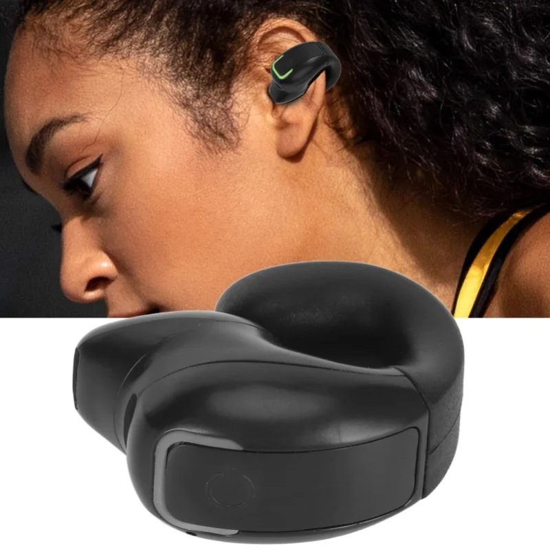 GD28 Open Ear Headphone Bluetooth5.3 Wireless Single Earpiece Ear Clip IPX4 Waterproof Earbud For Running Cycling Black view 6