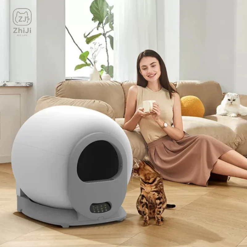 Pet Smart Cat Litter Box Fully Automatic Cleaning Large Fully Enclosed Deodorizing and Splash-proof Electric Cat Toilet view 2