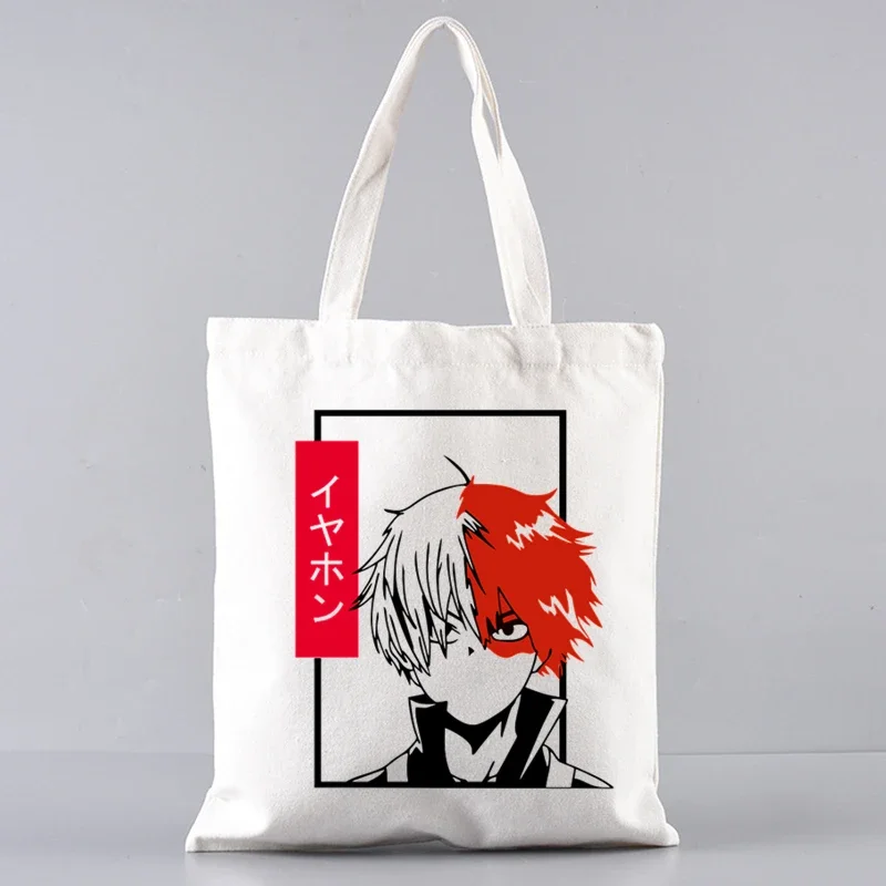 Todoroki Shoto Graphic My Hero Academia Anime Handbags Shoulder Bags Casual Shopping Girls Handbag Women Elegant Canvas Bag