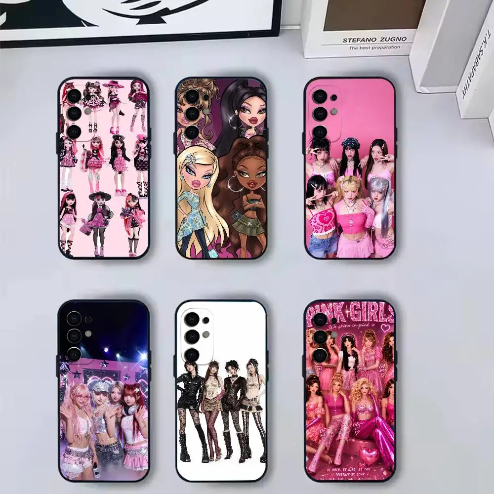 Fashion lovely Retro   Phone Case For Samsung S 25,24,23,22,30,21,10,9,Ultra,Plus,Lite,FE,4,5 GBlack TPU Soft Case