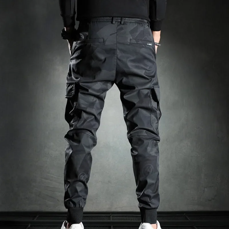 2025 Men spring and autumn slim fit camouflage work pants elastic and wear-resistant work pants fashionable and casual leggings - Image 3
