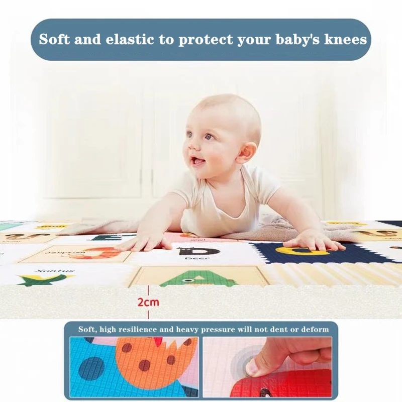 1CM EPE Baby Activity Gym Baby Crawling Play Mats Folding Carpet Baby Game Mat for Children\'s Safety Mat Rug Non-toxic 200x180cm