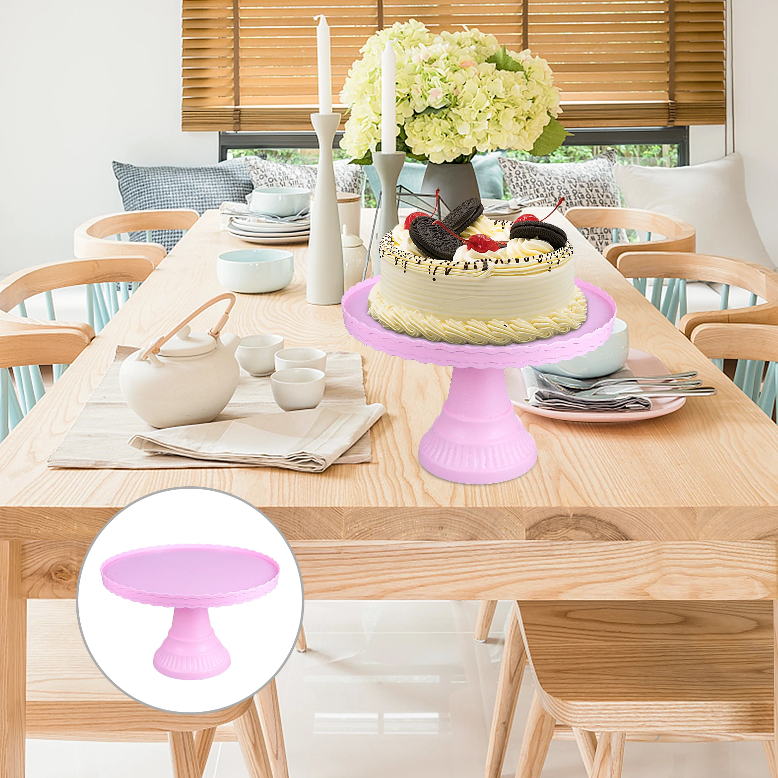 

Cake Holder with Lid Tray Dessert Cupcake Showing Stand Wedding Stands for Table Platters
