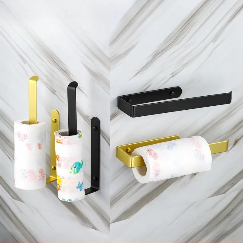 

Matte Black Towel Bar Set Bathroom Hardware Tissue Holder Wall Hook Single Rod Bathroom Storage Accessories Kit Organizing