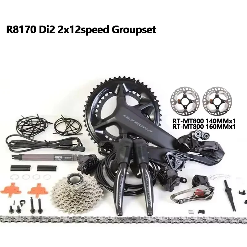 Shimano ULTEGRA Di2 R8170 2x12s Groupset Di2 R8100 Crankset 11-30T 11-34T Cassette FD RD R8150 Derailleur For Road Bike Groupset