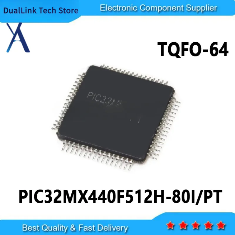 

1PCS New and Original 512H-80I/PT PIC32MX440F PIC32MX440F512H-80I/PT TQFP-64