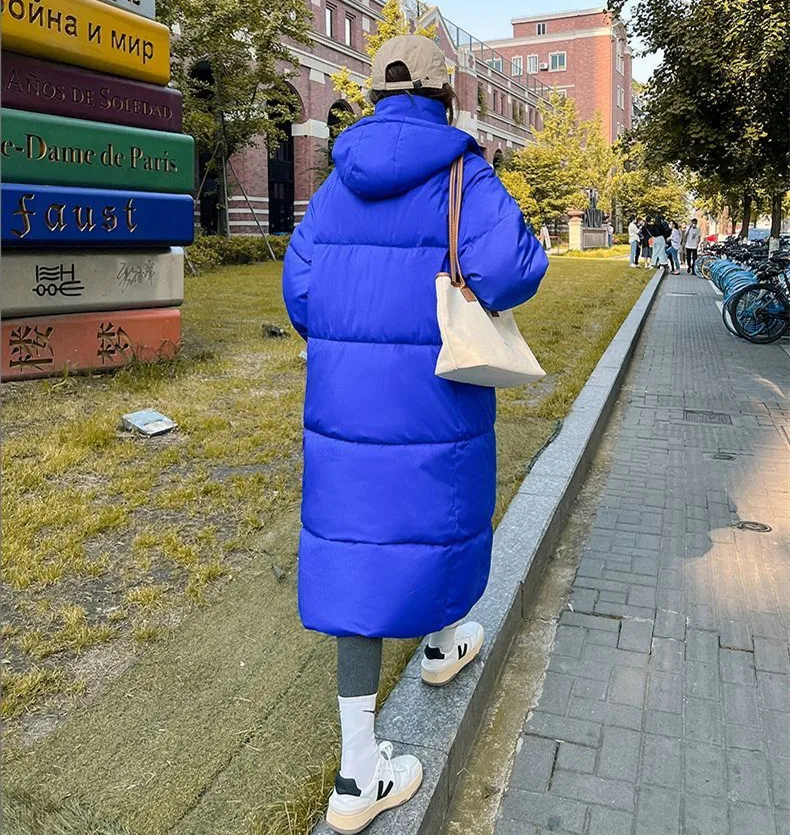 Chaqueta de plumón para mujer, Parkas cálidas, abrigos de invierno, abrigo largo, 2022