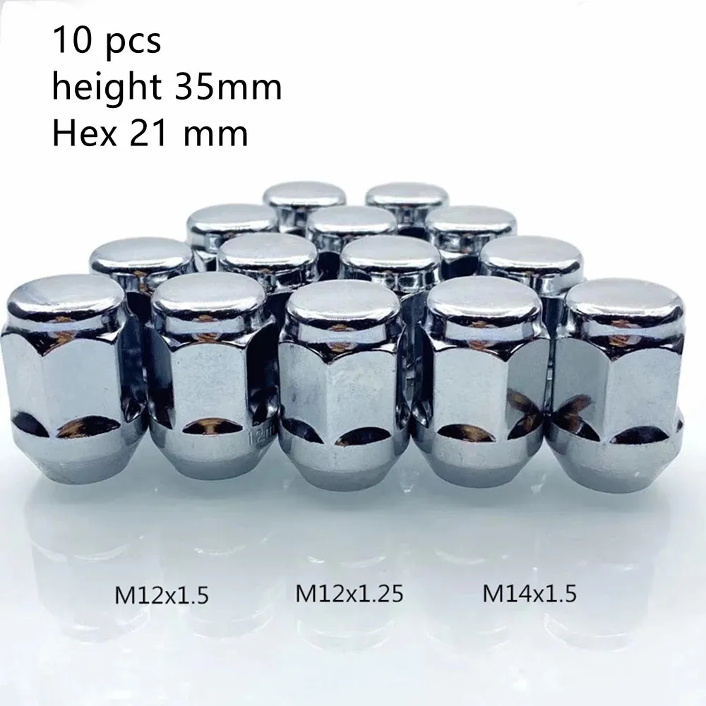 hex 21mm Conical Lug Nuts m12x1.25   m14x1.5  m12x1.5 Wheel Nuts  Conical  Seat 60 Degree height 35mm  Wheel Nuts Car