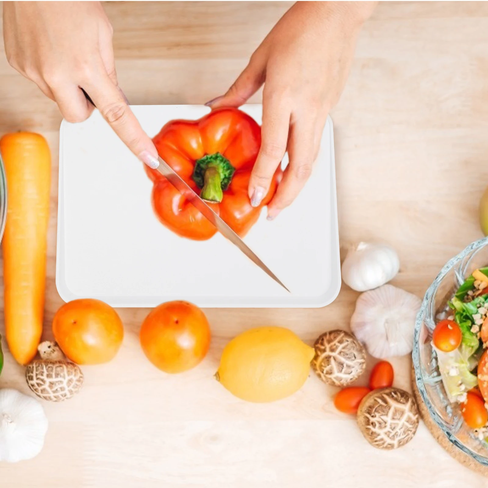 

1pc Silver Ion Cutting Boards Double-Sided Anti-Slip Plastic Kitchen Tools Home Cooking Board Fruit Vegetable Mincing