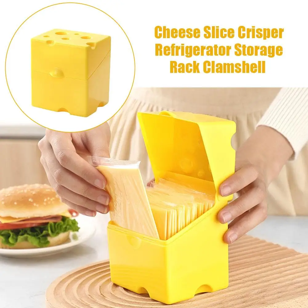 Sliced Cheese Storage Container Plastic Butter Block Storage Holder Box With Cheese Flip Slice Cheese Lid Slice Cheese Save S7W2