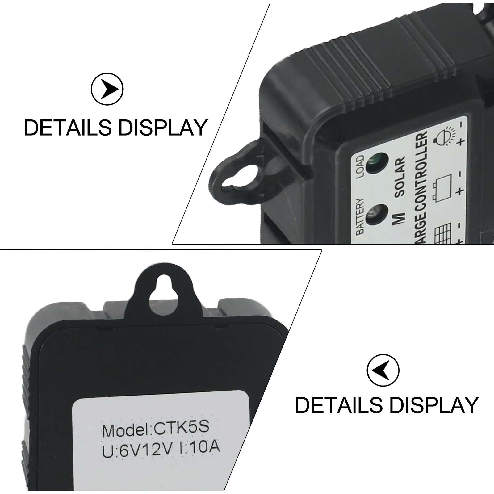 Battery Maintenance 10A Controller 6V 12V Auto Identification Dual MOSFET Control LED Battery Indicator For Solar Panel