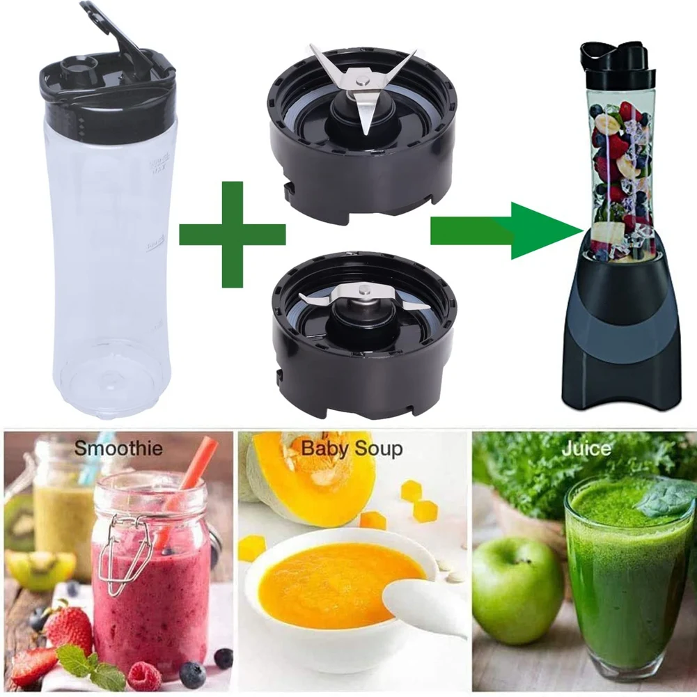New 20OZ Blender Bottle for Oster My Blend Blender BLSTPB BLSTP2,2 Pack Blender Cup with 2 Replacement Blade Blender