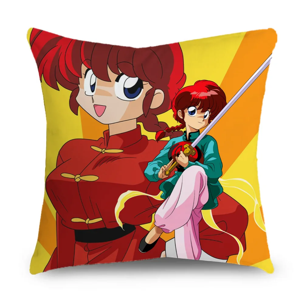 R-Ranma 1 2 Anime  Pillow Case Pillowcase Home Sofa Cushions Car Cushions Pillowcover Office Pillowshell Pillow