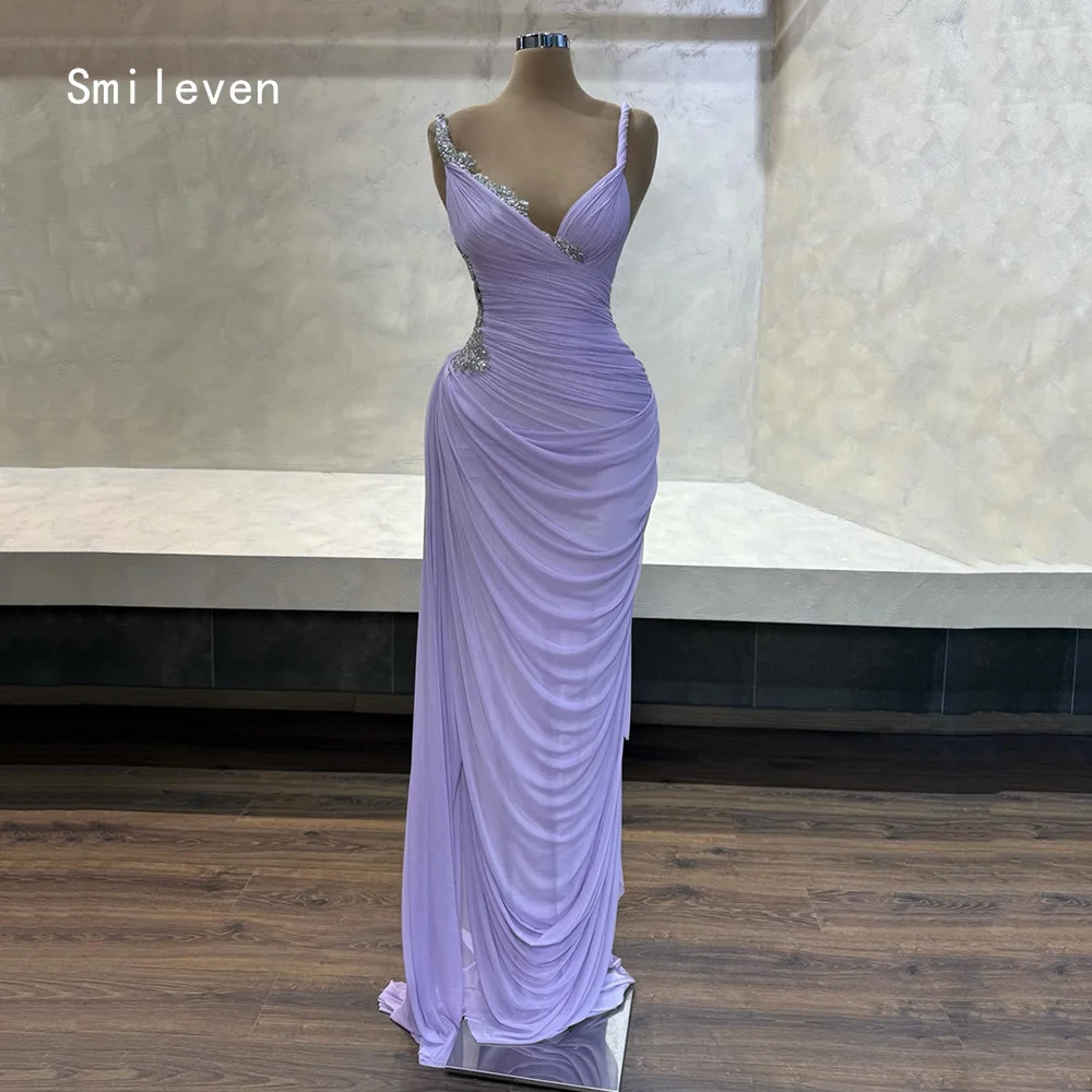 

Smileven Luxury Mermaid Prom Dress Illusion Spaghetti Strap Evening Gowns Appliques Elegant Occasion Dress Customized 2026