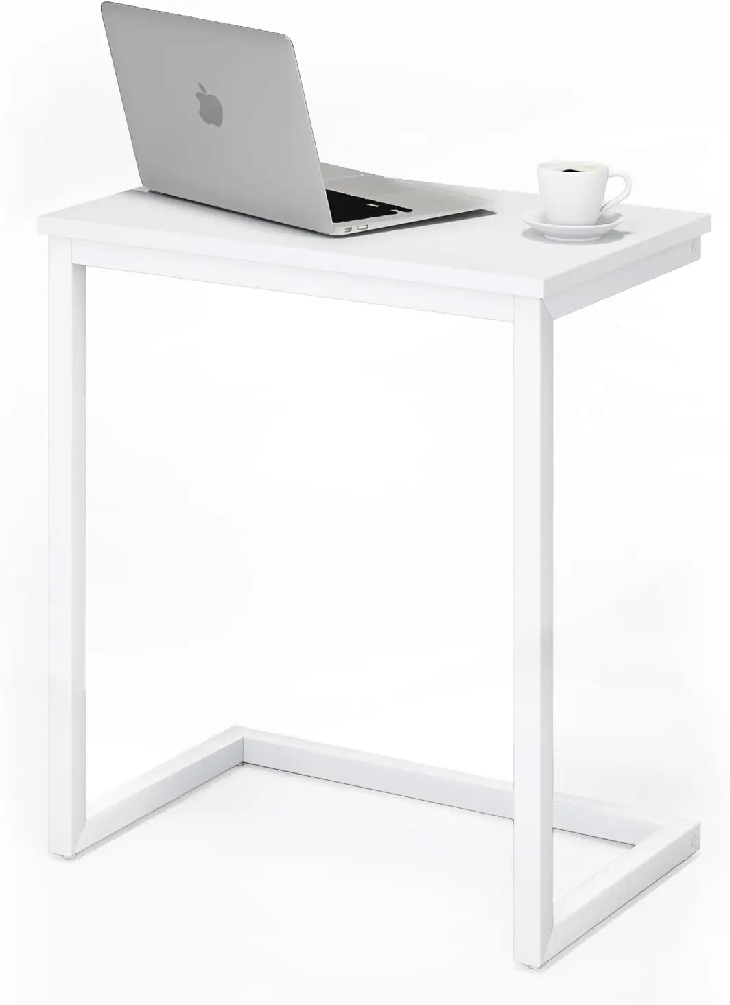 

Sofa C Side End Table Wood Accent Couch Coffee Tray Snack Notebook Laptop Holder Over Bed Stand Reading Desk White Color