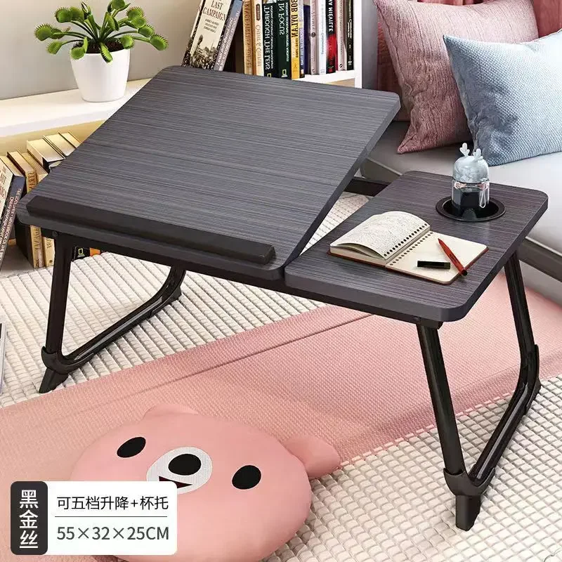 Computer Desk Notebook Height Adjustable Bedroom Sitting On The Ground Mobile Desk Dormitory Lazy Table Mini Table Foldable pneumatic automatic foldable lifting table sofa bed side standing computer desk mobile lazy platform desk