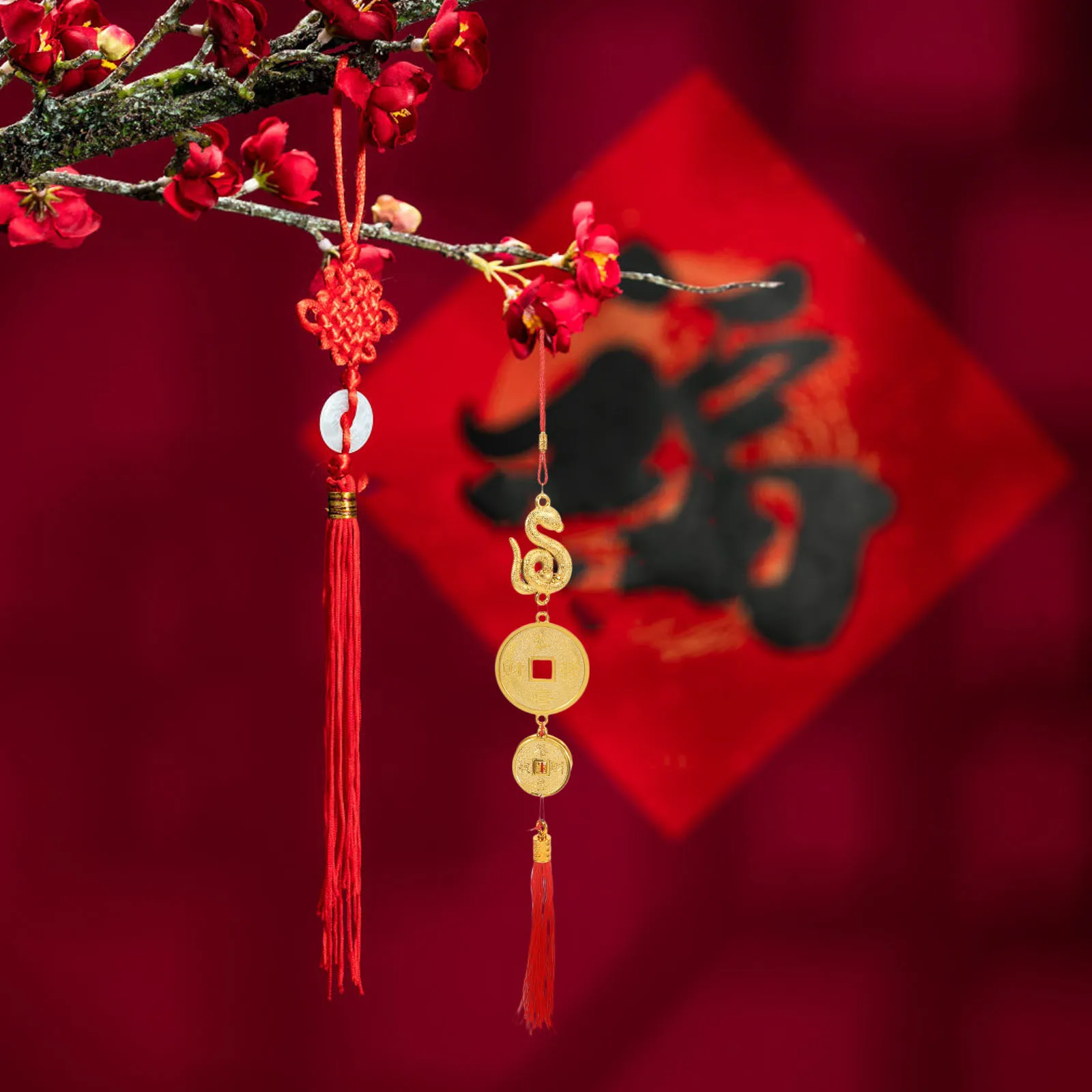 

Lunar Car Dashboard Decors Attract Wealth and Good Luck Chinese New Year Craft Hanging