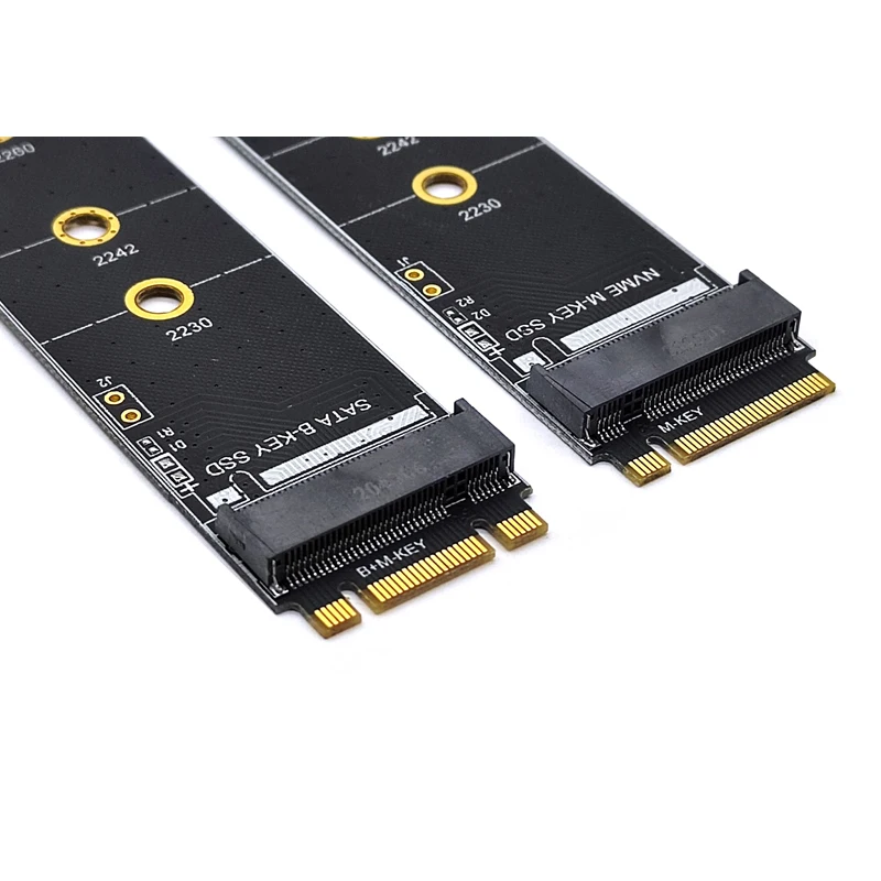 Placa adaptadora SSD M.2 SATA/NVME PCI-E, tarjeta de expansión, clave B/M, tarjeta de extensión de interfaz, tarjeta de protección de prueba de dedo dorado