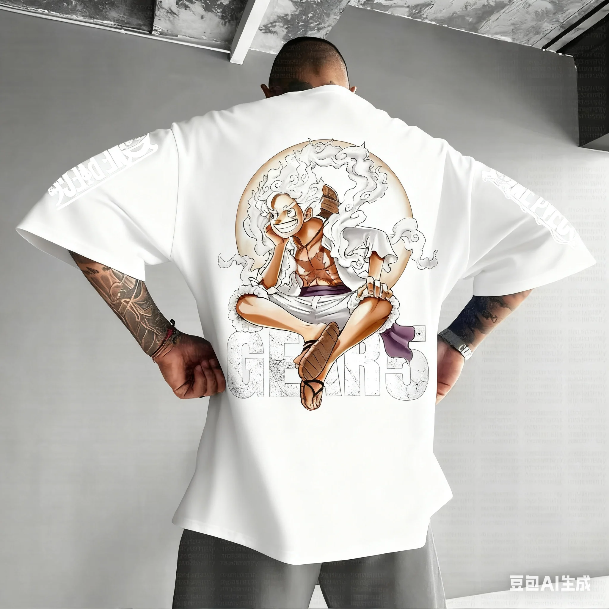 

One Piece Luffy Men's and Women's 2026 New Anime Double Sided Printed American Trendy Casual Parent Child Short Sleeved T-shirt