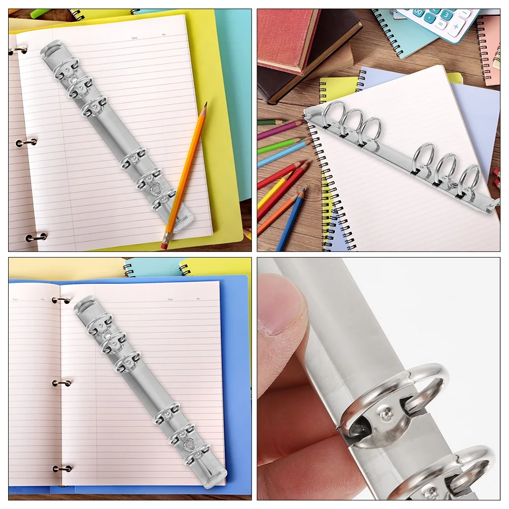 Binder Mechanism Replacement Notebook Ring Clip Segmented Loose Leaf 6 File Holder Spine Bar Binders