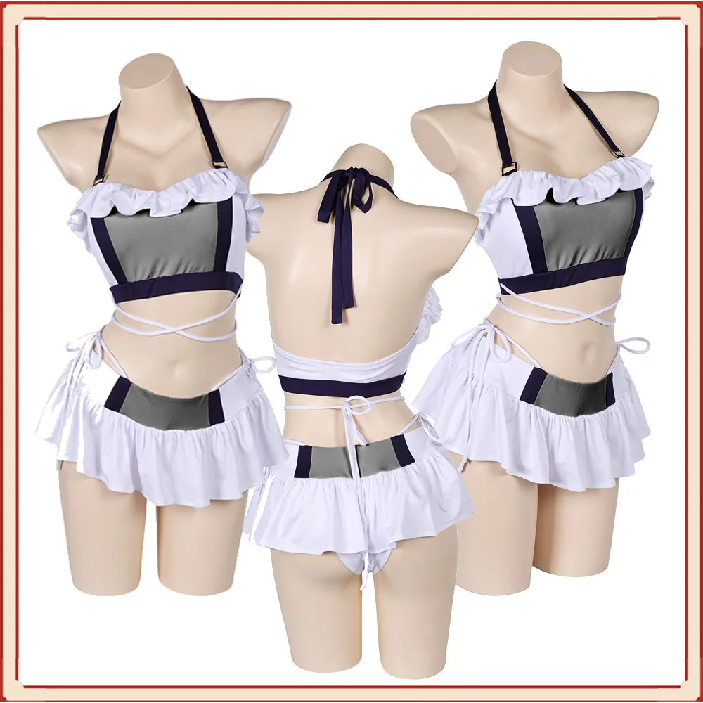 Tifa Final Cos Fantasy Adult Women Girls Cosplay Swimwear Beach Bikinis Set Costume Outfits Halloween Carnival Suit