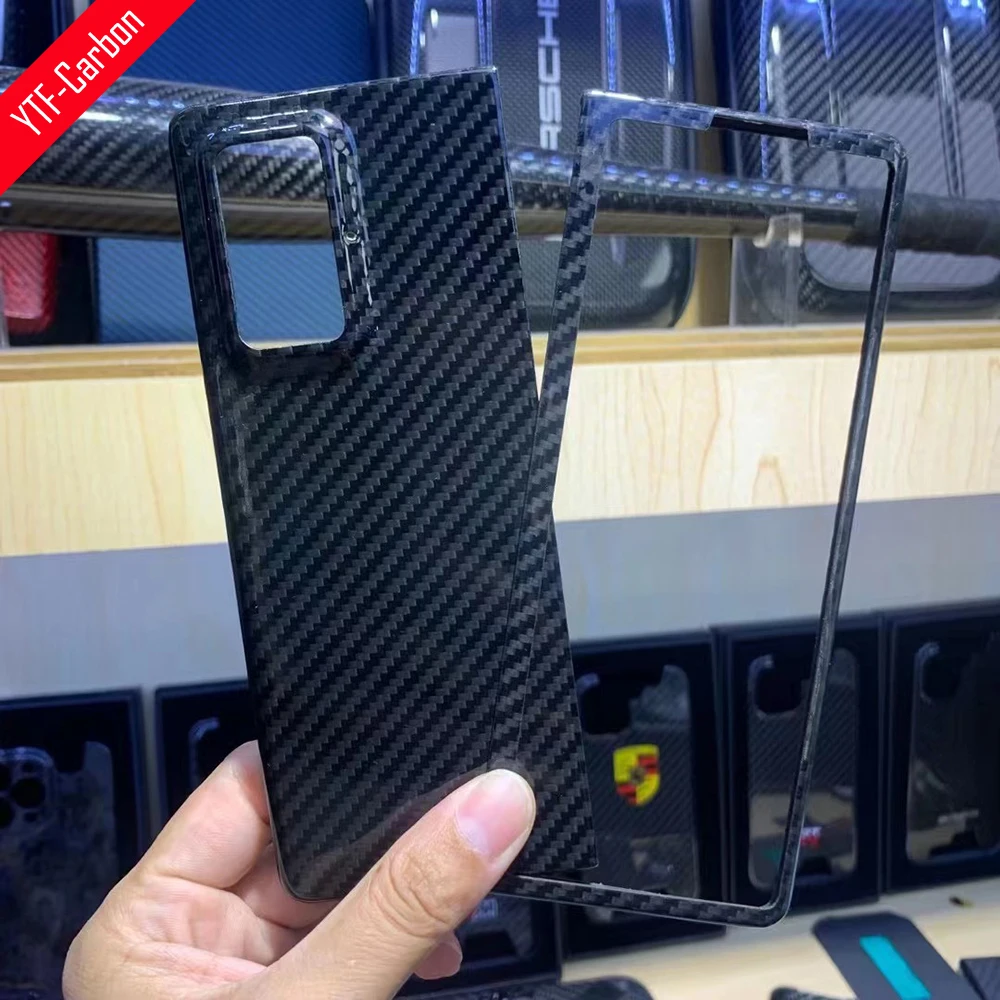 

YTF-carbo Carbon fiber Case For Samsung Galaxy Z Fold 2 case Aramid fiber Glossy Slim design Anti-fall cover for z fold 2