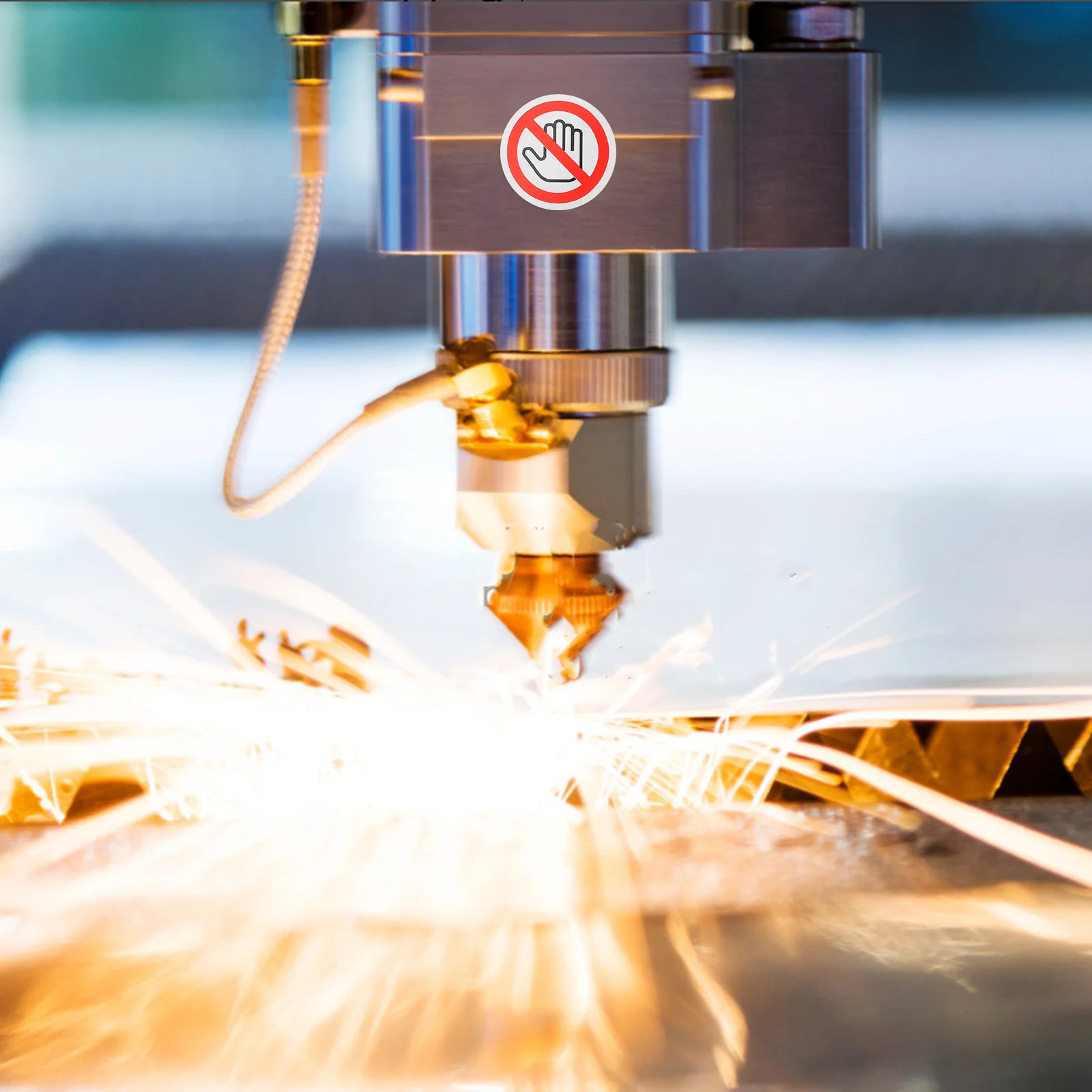 

20Pcs Do Not Touch Warning Labels Round Vinyl Stickers 40mm High Visibility Self Adhesive Safety Decals for Machinery Equipment