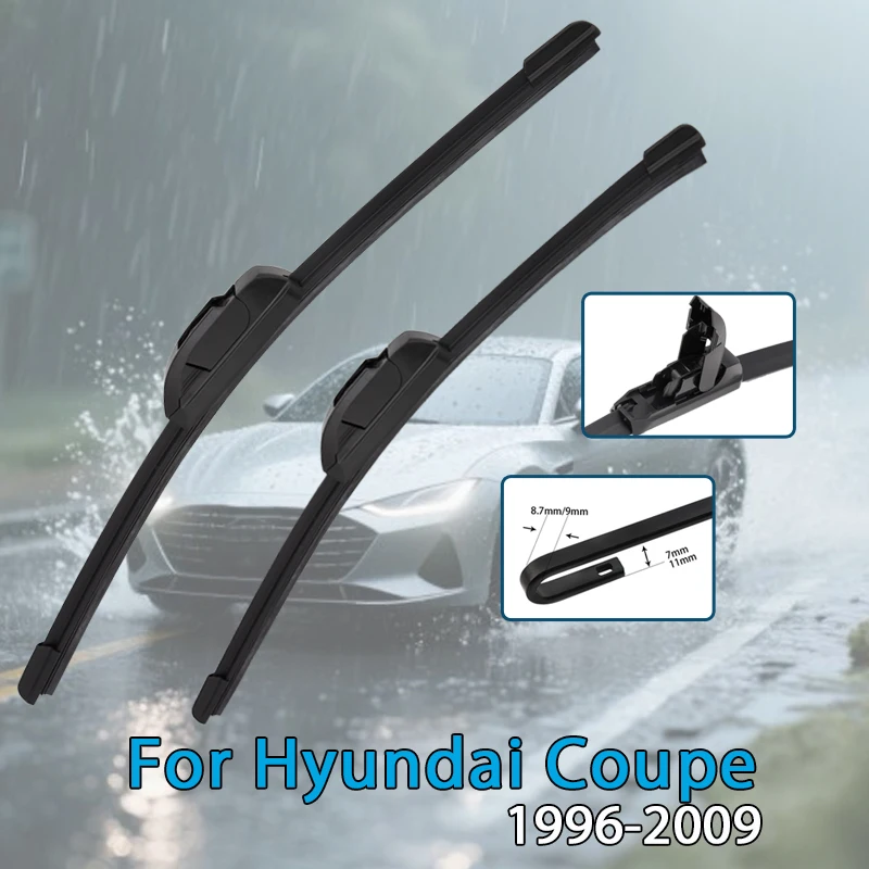 

Car Wiper Blades For Hyundai Coupe 1996-2009 Windshield Windscreen Front Window Blades Fit U Hook Arm Car Accessories