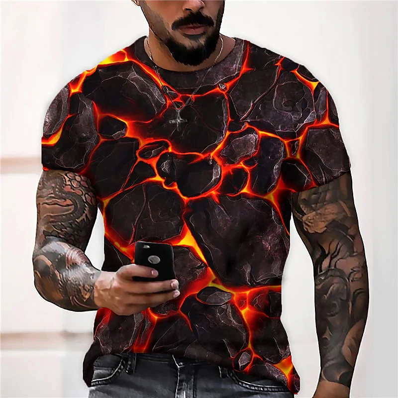 Funny 3D Polka Dot Printing Men's T Shirt Hip Hop Trend Harajuku Streetwear Casual O-neck Short Sleeve Tops Summer Fashion Tees