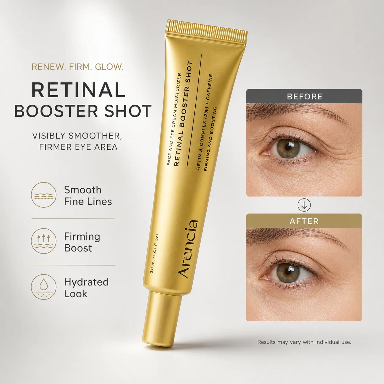 Advanced Retinal Caffeine Cream Anti Aging Firming Moisturizer Reduce Fine Lines Improve Texture Refine Pores Face Pro Skin Care