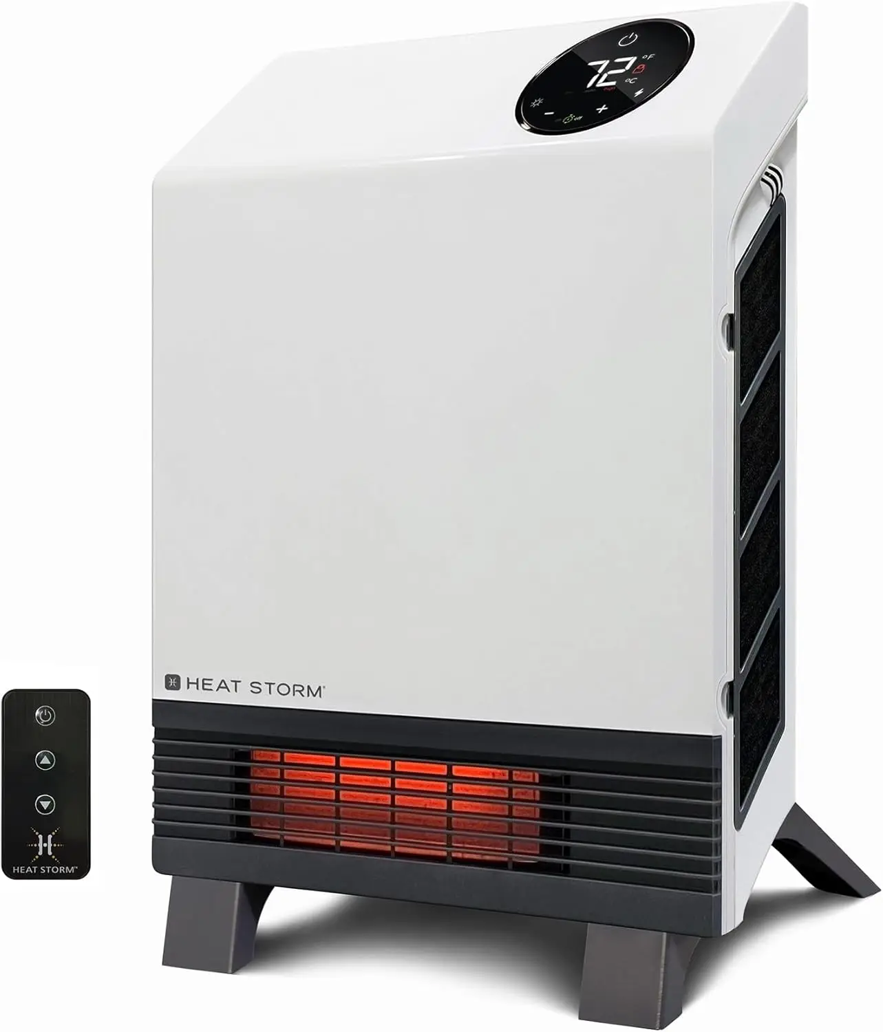 

Wave Floor to Wall Infrared Space Heater with Attachable Feet, Remote Control, Built in Thermostat, 500-1000 Watts