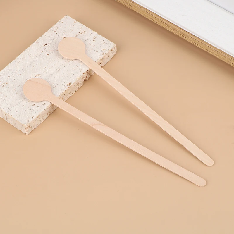 100Pcs Wooden Coffee Stirrers Hot Cold Drinking Stir Beverage Stir Sticks Biodegradable Utensils Coffee Sticks