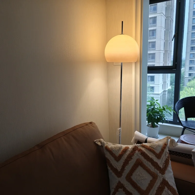 

Art Living Room Retro Glass Warm Table Lamp Gradient Orange Mushroom Bauhaus Led Floor Lamp Living Room Bedroom Atmosphere Lamp