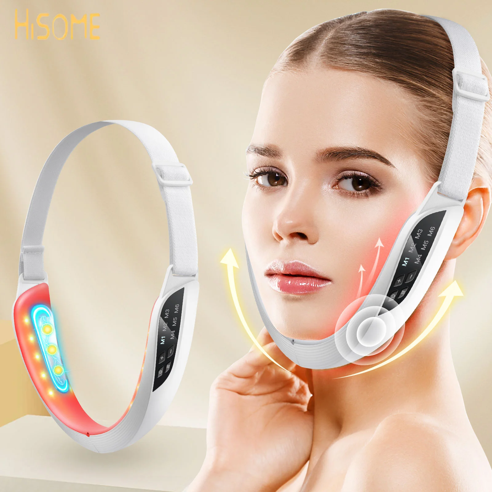 EMS مكركرنت مدلك رفع الوجه 6 طرق 8 مستويات مايكرو الحالي ثبات مدلك الوجه إزالة الذقن المزدوجة العناية بالبشرة #1