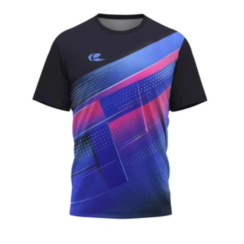 

Summer new outdoor tennis sportswear breathable quick drying men's T-shirt badminton training suit fashionable loose short sleev
