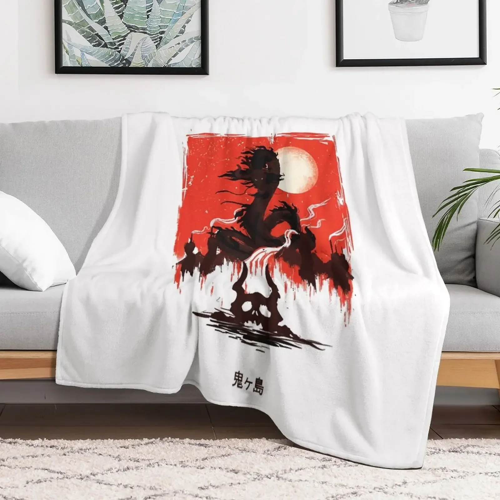 Kaido Onigashima Wano Kuni Throw Blanket Sleeping Bag Sofa Stuffeds Blankets