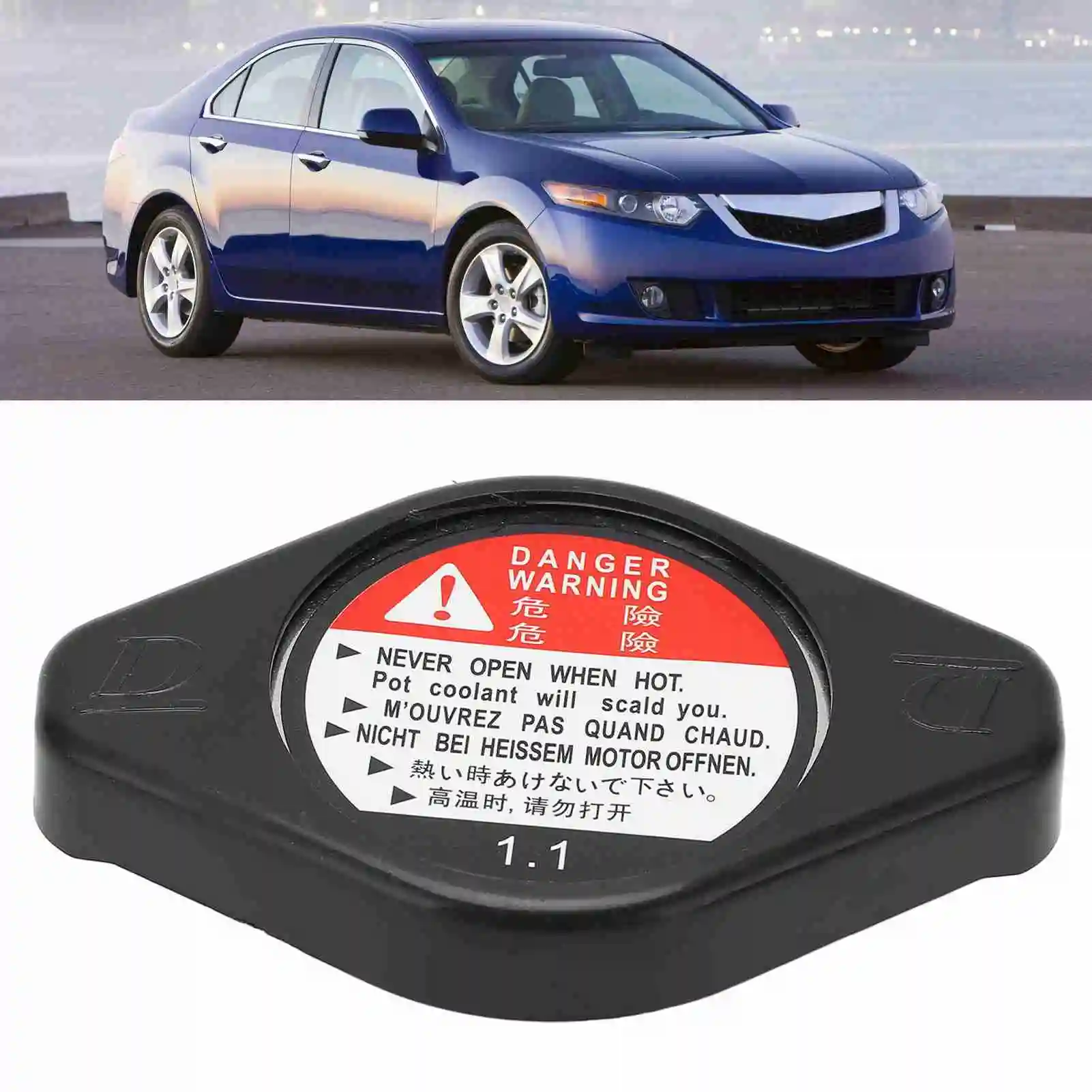 Radiator Cooling Cap Surge Tank Cap Safety Coolant Cap 19045PAAA01 Metal for Accord Civic Civic Del Sol CR V Element Insight