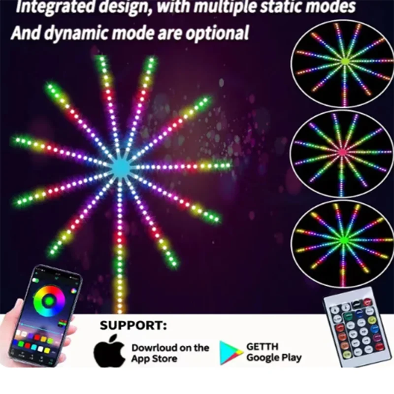 2024rgbic พลุไฟแถบไฟ LED บลูทูธอัจฉริยะแถบไฟแอปไฟ LED แถบไฟ LED 5V แถบไฟ LED S ตกแต่งปาร์ตี้คริสต์มาส