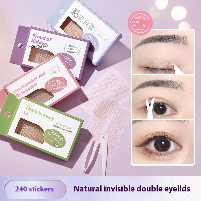 90/240 Stuks Dubbele Ooglidstickers Natuurlijke Onzichtbare Langdurige Big Eye Beauty Tapes Vormgeven voor Enkel Ooglid