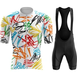 Costume per bici da uomo maglia da ciclismo uomo Pro Team 2024 giacca da corsa pantaloncini bavaglino uniforme abbigliamento taglio Laser Set sportivo da bicicletta