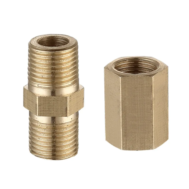 Messing Pijp Hex Tepel Fitting Snelkoppeling Adapter 1/8 1/4 3/8 1/2 3/4 1 BSP Adapter Fitting Verminderen Hexagon Bush Bus