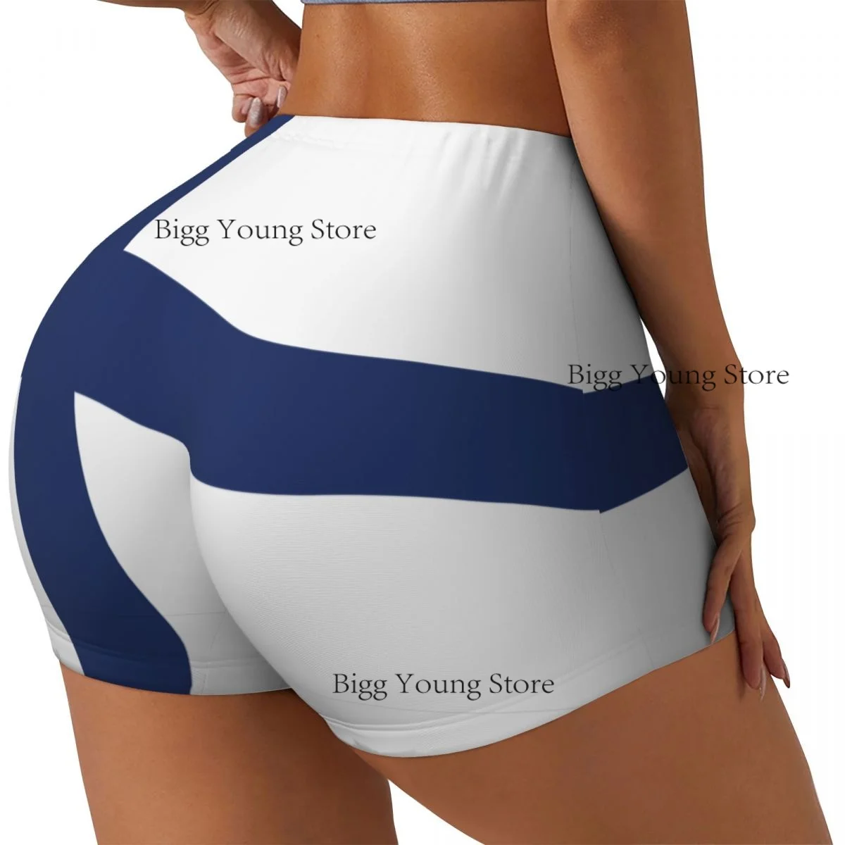Womens Clothes Booty Shorts Gym Push Up Short Elasticity Scrunch Butt Running Shorts Finland Flag Training Shorts